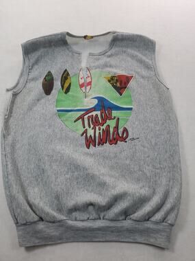 Trade Winds Surfing Vintage Men's Graphic Sleeveless Crew Sweatshirt